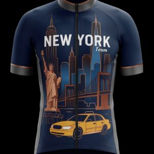 New York Team Cycling Jersey, Cycling Bicycle Shirt - Men's Short Sleeve Jersey - S