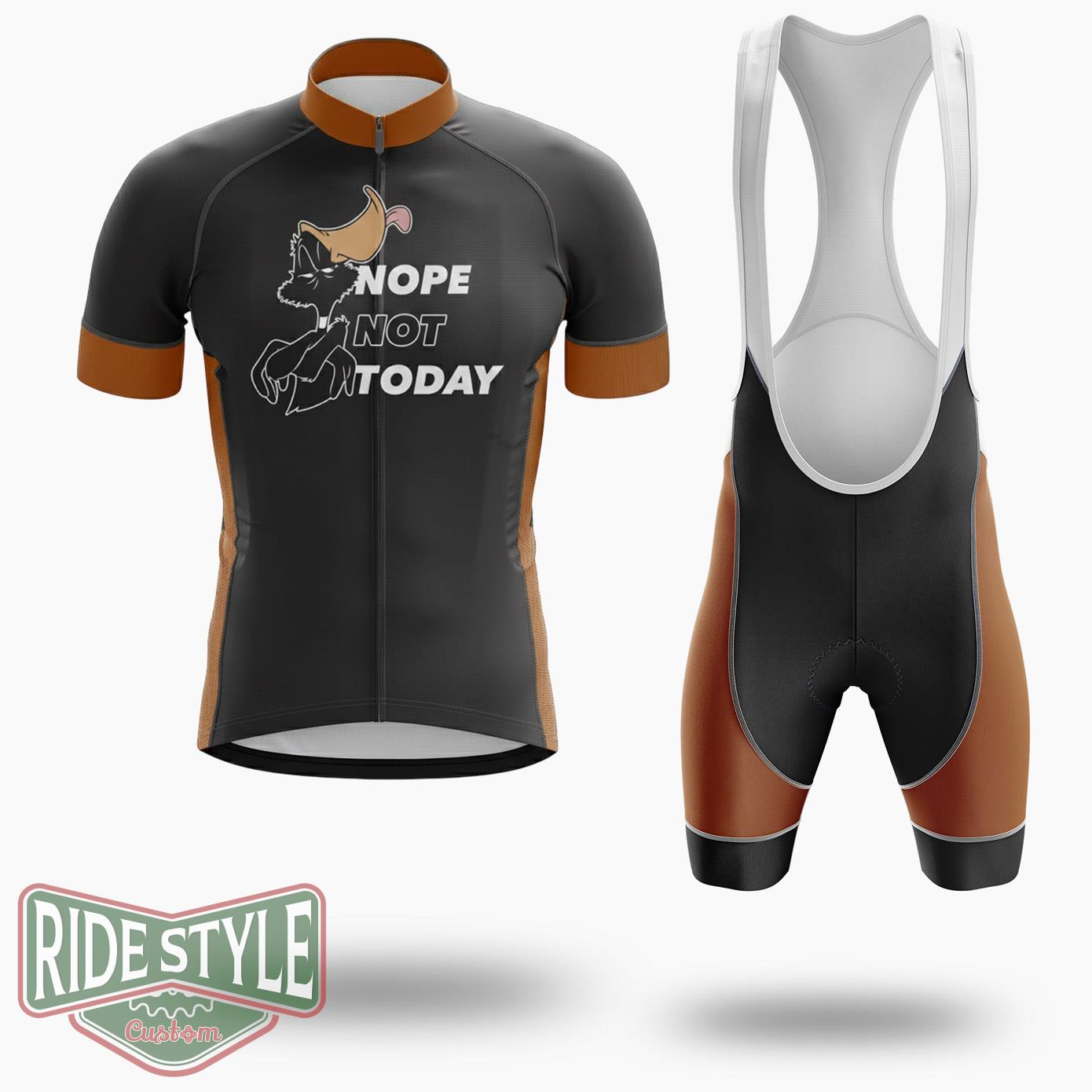 Nope Not Today Cycling Jersey Kit - Short Sleeve Cycling Jersey Kit-White