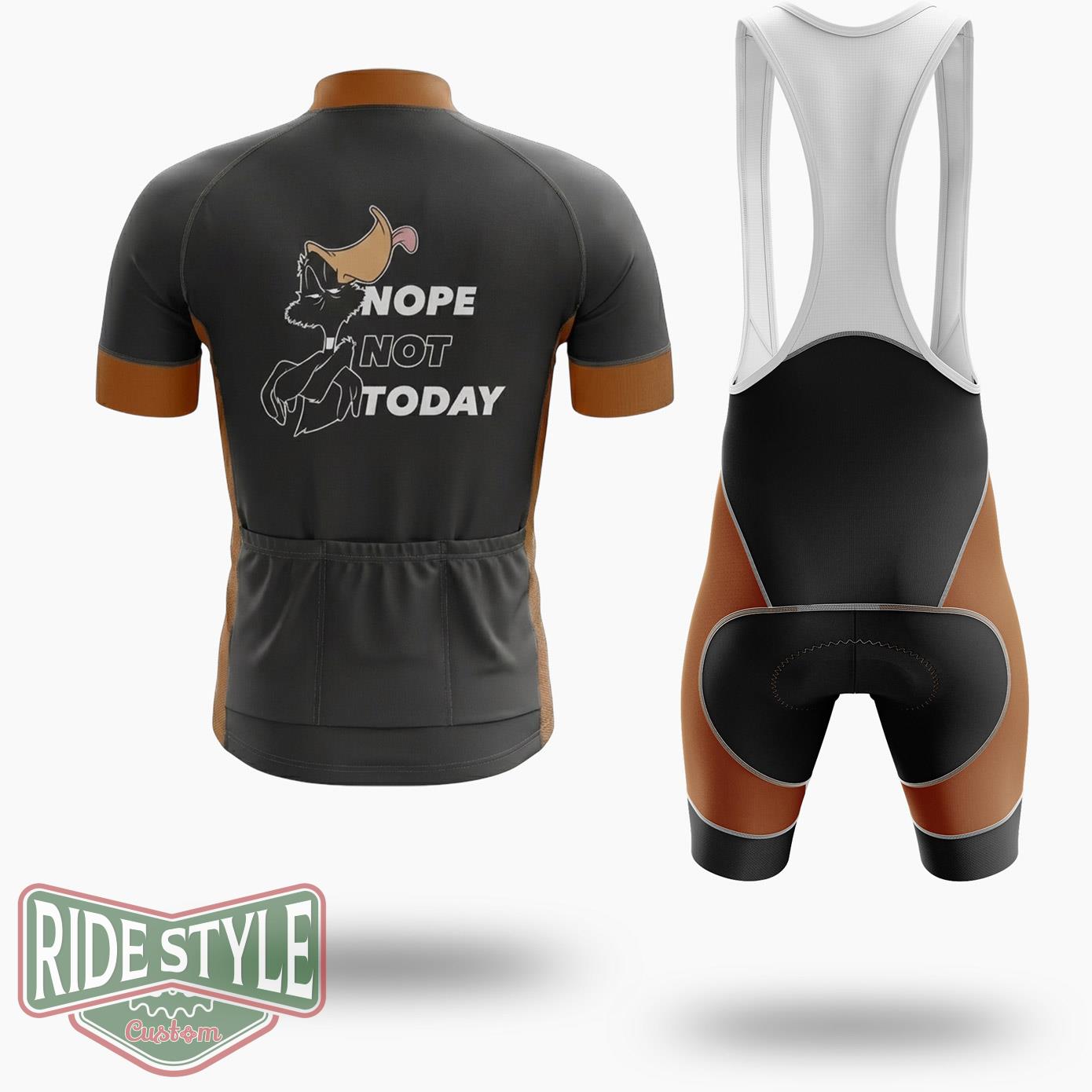 Nope Not Today Cycling Jersey Kit - Short Sleeve Cycling Jersey Kit-White