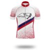 North Carolina Cycling Short Sleeve Jersey, North Carolina Map Cycling Jersey - Short Sleeve Cycling Jersey-White