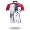 North Carolina State Flag Cycling Kit, Cycling Custom Name Jersey - Short Sleeve Cycling Jersey-White