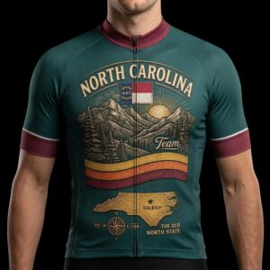 North Carolina Team Cycling Jersey, Cycling Bicycle Shirt 3