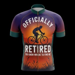 Officially Retired You Know Where To Find Me Cycling Jersey, Cycling Bicycle Shirt - Men's Short Sleeve Jersey - S