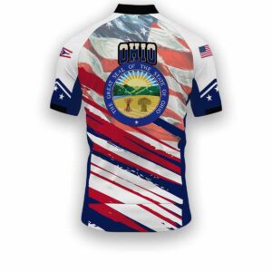 Ohio States Cycling Jersey, USA Flag Men Women Jersey Full Kit - Short Sleeve Cycling Jersey-White
