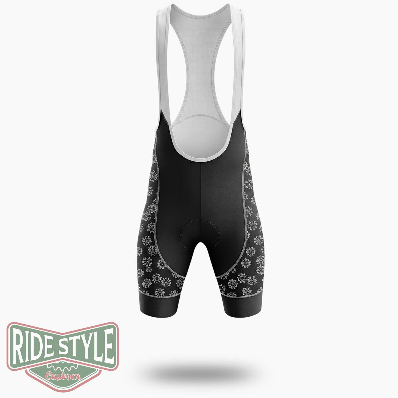 Old Man With A Bicycle Cycling Jersey Kit - Bib Shorts-White