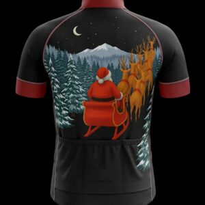 On Your Left Funny Santa Biker Cycling Jersey, Cycling Bicycle Shirt 1