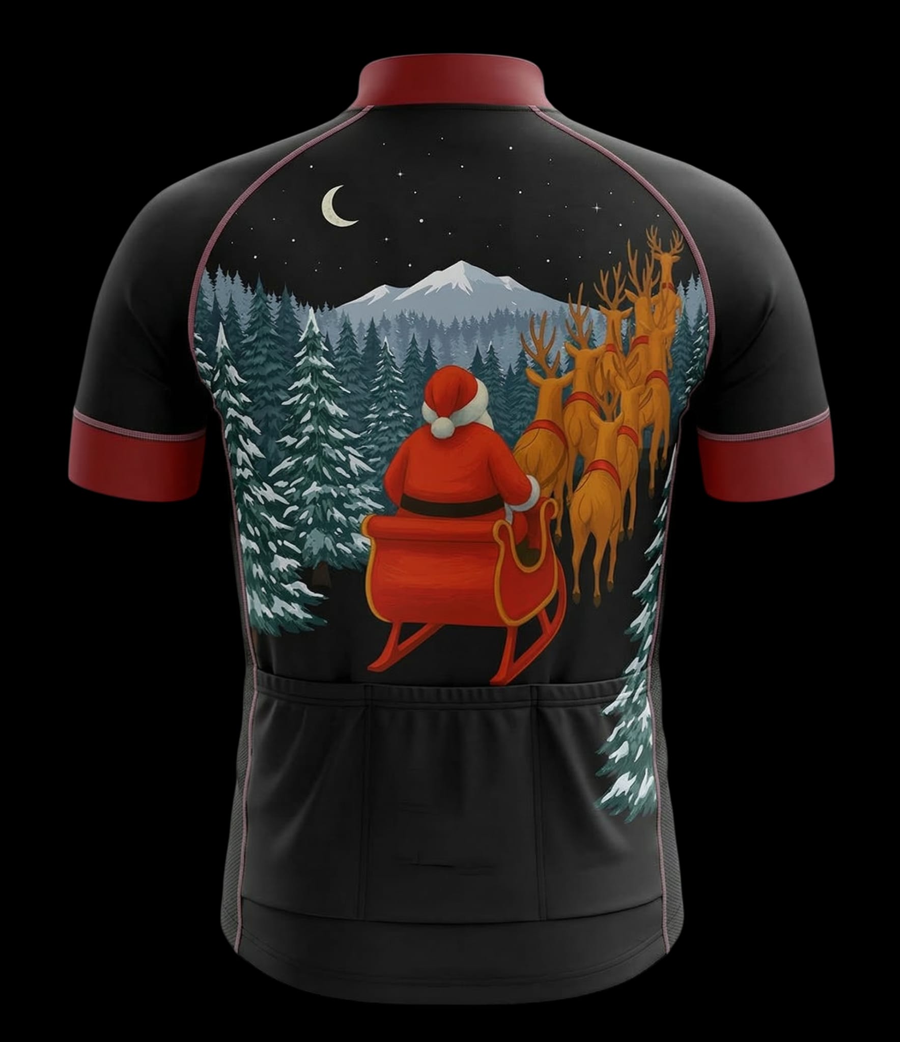 On Your Left Funny Santa Biker Cycling Jersey, Cycling Bicycle Shirt 1