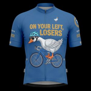 On Your Left Losers Cycling Jersey, Cycling Bicycle Shirt - Men's Short Sleeve Jersey - S