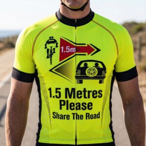 One Point Five Metres Please Share The Road Funny Design Cycling Jersey, Cycling Bicycle Shirt 1