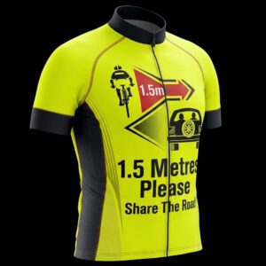 One Point Five Metres Please Share The Road Funny Design Cycling Jersey, Cycling Bicycle Shirt 2