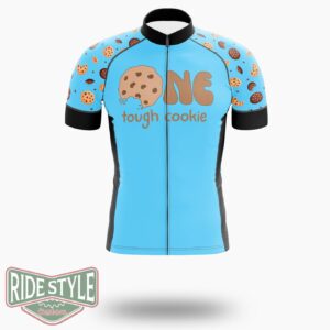 One Tough Cookie 1st Birthday Cycling Jersey Kit, Bicycle Clothing - Short Sleeve Cycling Jersey-White