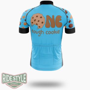 One Tough Cookie 1st Birthday Cycling Jersey Kit, Bicycle Clothing - Short Sleeve Cycling Jersey-White