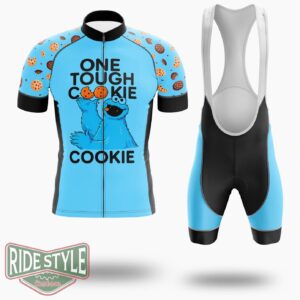 One Tough Cookie Monster Cycling Jersey Kit, Bicycle Clothing - Short Sleeve Cycling Jersey Kit-White
