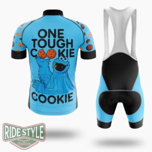 One Tough Cookie Monster Cycling Jersey Kit, Bicycle Clothing - Short Sleeve Cycling Jersey Kit-White