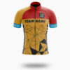 Orange Cycling Jersey For Team, Custom Team Name, Personalized Name Men's Bike Jersey - Short Sleeve Cycling Jersey-White