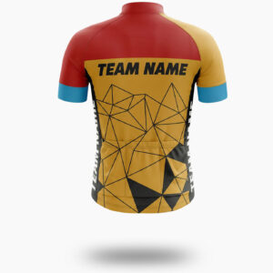 Orange Cycling Jersey For Team, Custom Team Name, Personalized Name Men's Bike Jersey - Short Sleeve Cycling Jersey-White