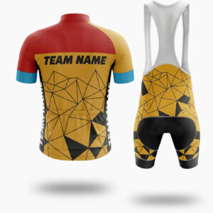 Orange Cycling Jersey For Team, Custom Team Name, Personalized Name Men's Bike Jersey - Short Sleeve Cycling Jersey Kit-White