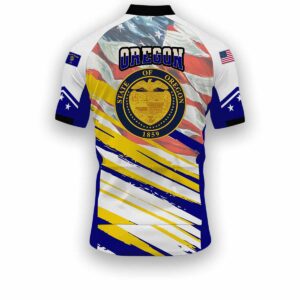 Oregon States Cycling Jersey, USA Flag Men Women Jersey Full Kit - Short Sleeve Cycling Jersey-White