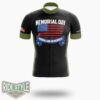 Patriotic American Memorial Day Veterans Day Us Cycling Jersey Kit - Short Sleeve Cycling Jersey-White
