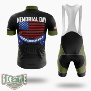 Patriotic American Memorial Day Veterans Day Us Cycling Jersey Kit - Short Sleeve Cycling Jersey Kit-White