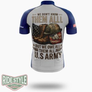 Patriotic We Owe Them All Veterans Day Cycling Jersey Kit - Short Sleeve Cycling Jersey-White
