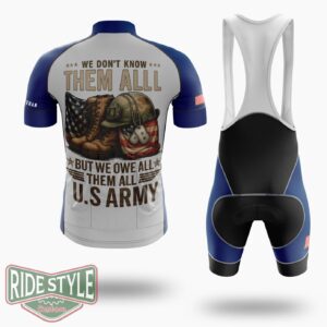 Patriotic We Owe Them All Veterans Day Cycling Jersey Kit - Short Sleeve Cycling Jersey Kit-White