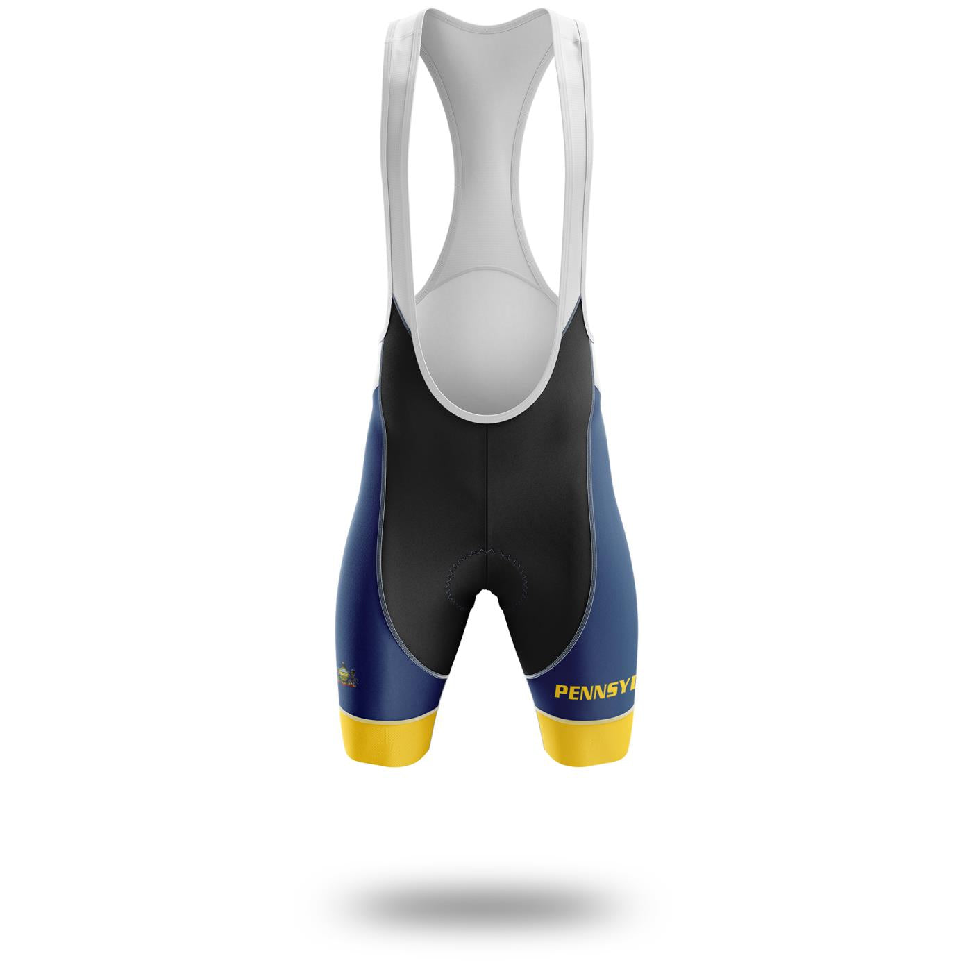 Pennsylvania Flag Cycling Kit, Cycling Personalized Name Jersey - Bib Shorts-White