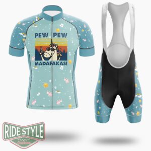 Pew Pew Madafakas Cycling Jersey Kit, Bicycle Clothing - Short Sleeve Cycling Jersey Kit-White