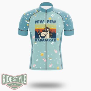 Pew Pew Madafakas Cycling Jersey Kit, Bicycle Clothing - Short Sleeve Cycling Jersey-White