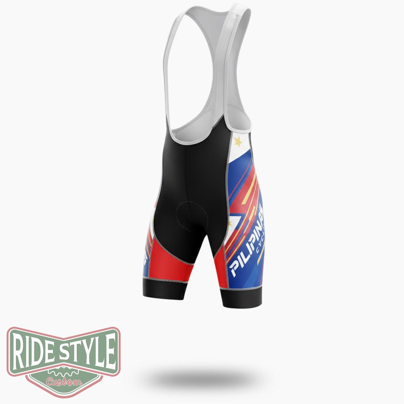 Pilipinas Cycling Team Cycling Jersey Outfit - Bib Shorts-White