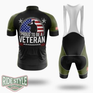 Proud To Be A Veteran, Gift for Veterans, Veteran Cycling Jersey - Short Sleeve Cycling Jersey Kit-White