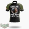 PTSD Is Not A Sign Of Weakness, Veteran Cycling Jersey Gift Shirt - Short Sleeve Cycling Jersey-White
