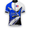 Puerto Rico States Cycling Jersey, Maps Haftone Vintage Pattern Men Women Jersey Full Kit - Short Sleeve Cycling Jersey-White