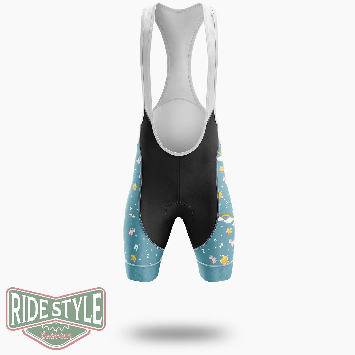 Rage Consumes Me- Unicorn Mental Health Cottagecore Cycling Jersey Kit, Bicycle Clothing - Bib Shorts-White