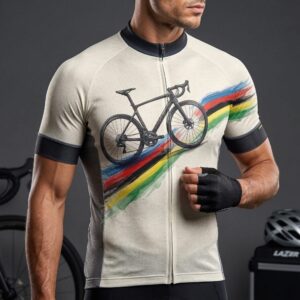 Rainbow Velocity Cycling Jersey, Cycling Bicycle Shirt 1