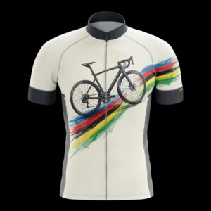 Rainbow Velocity Cycling Jersey, Cycling Bicycle Shirt - Men's Short Sleeve Jersey - S