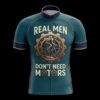 Real Men Don't Need Motors Cycling Jersey, Cycling Bicycle Shirt - Men's Short Sleeve Jersey - S