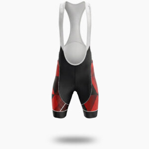 Red Cycling Jersey Personalized Name, Custom Team Name, Upload Logo Men's Bike Jersey - Bib Shorts-White