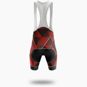 Red Cycling Jersey Personalized Name, Custom Team Name, Upload Logo Men's Bike Jersey - Bib Shorts-White