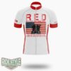 Red Friday Veterans Jersey, Remember Everyone Deployed, Red Friday USA Military Flag Jersey Shirt - Short Sleeve Cycling Jersey-White