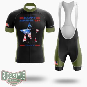 Remember The Fallen For Memorial Day Cycling Jersey Kit - Short Sleeve Cycling Jersey Kit-White