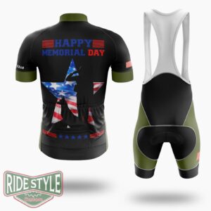 Remember The Fallen For Memorial Day Cycling Jersey Kit - Short Sleeve Cycling Jersey Kit-White