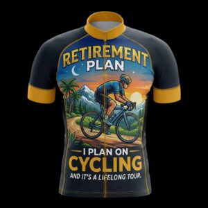 Retirement Plan Cycling And It's A Lifelong Tour Cycling Jersey, Cycling Bicycle Shirt - Men's Short Sleeve Jersey - S