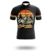 Retro Colorado Shirt, Rocky Mountain Cycling Jersey Kit - Short Sleeve Cycling Jersey-White