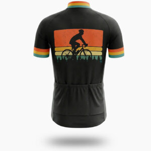Retro Men's Cycling Jersey Full Set - Short Sleeve Cycling Jersey-White