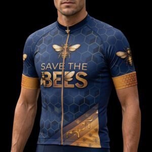 Save The Bees Cycling Jersey, Cycling Bicycle Shirt 3