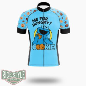 Sesame Street Cookie Monster Toddler And Youth Cycling Jersey Kit, Bicycle Clothing - Short Sleeve Cycling Jersey-White