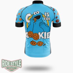Sesame Street  Cookie Monster  Toddler And Youth Cycling Jersey Kit, Bicycle Clothing - Short Sleeve Cycling Jersey-White