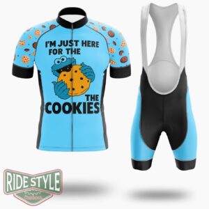 Sesame Street Here For The Cookies Black Toddler Cycling Jersey Kit, Bicycle Clothing - Short Sleeve Cycling Jersey Kit-White