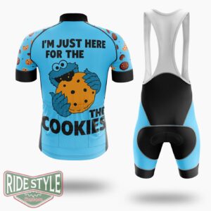 Sesame Street Here For The Cookies Black Toddler Cycling Jersey Kit, Bicycle Clothing - Short Sleeve Cycling Jersey Kit-White